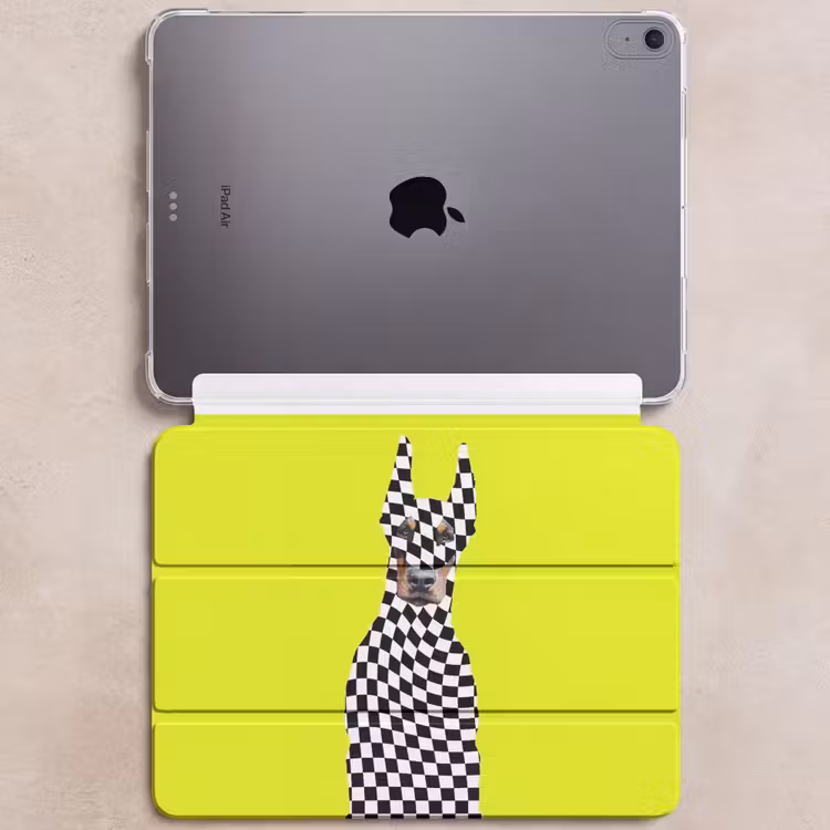 iPad hoes - Dobermann - Geblokt - Geel — 6