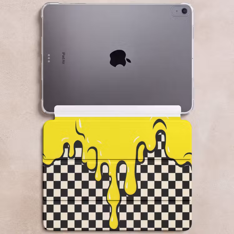 iPad hoes - Geblokt - Grafisch - Vloeistof - Geel — 6