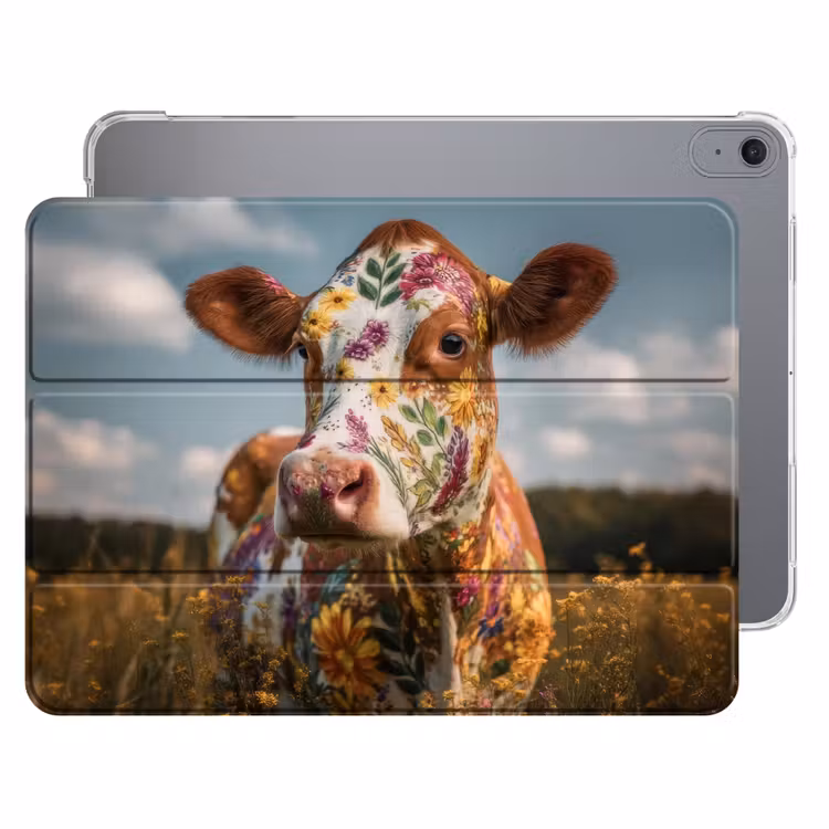 iPad hoes - Koe - Bloemen - Weiland — 1