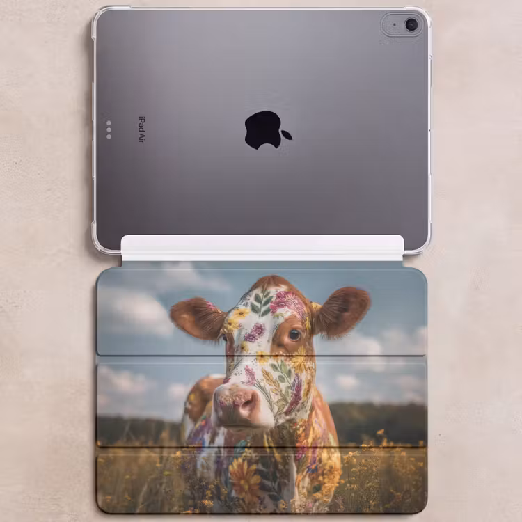 iPad hoes - Koe - Bloemen - Weiland — 6