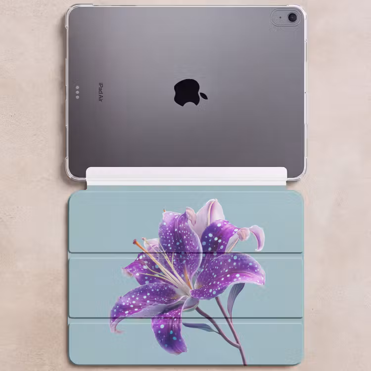 iPad hoes - Lelie - Bloem - Paars - Stippen — 6