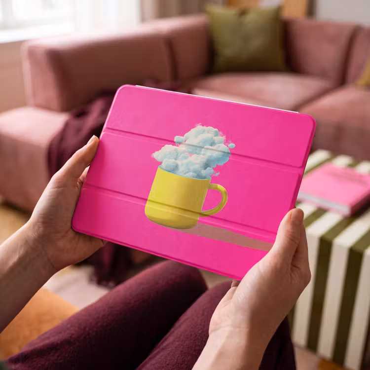 iPad hoes - Mok - Wolken - Roze - Minimalitisch — 4