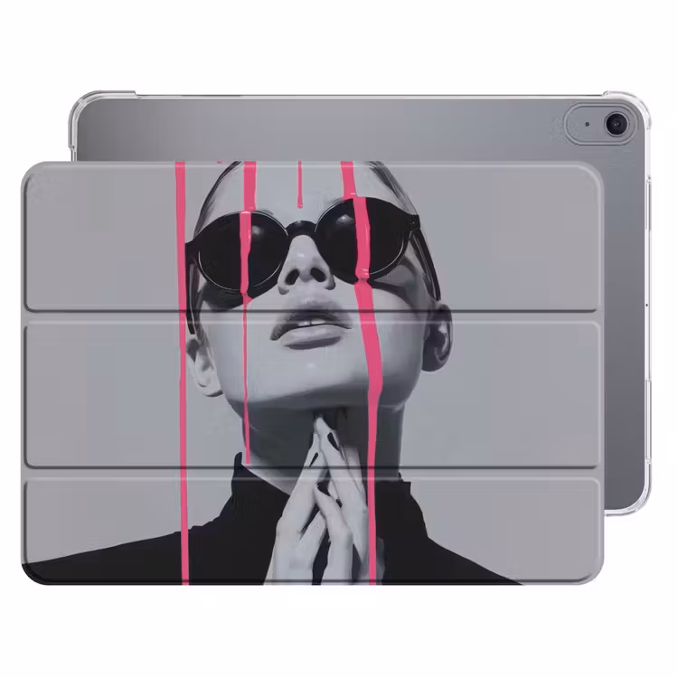 iPad hoes - Portret - Vrouw - Zonnebril - Verfdruppels — 1