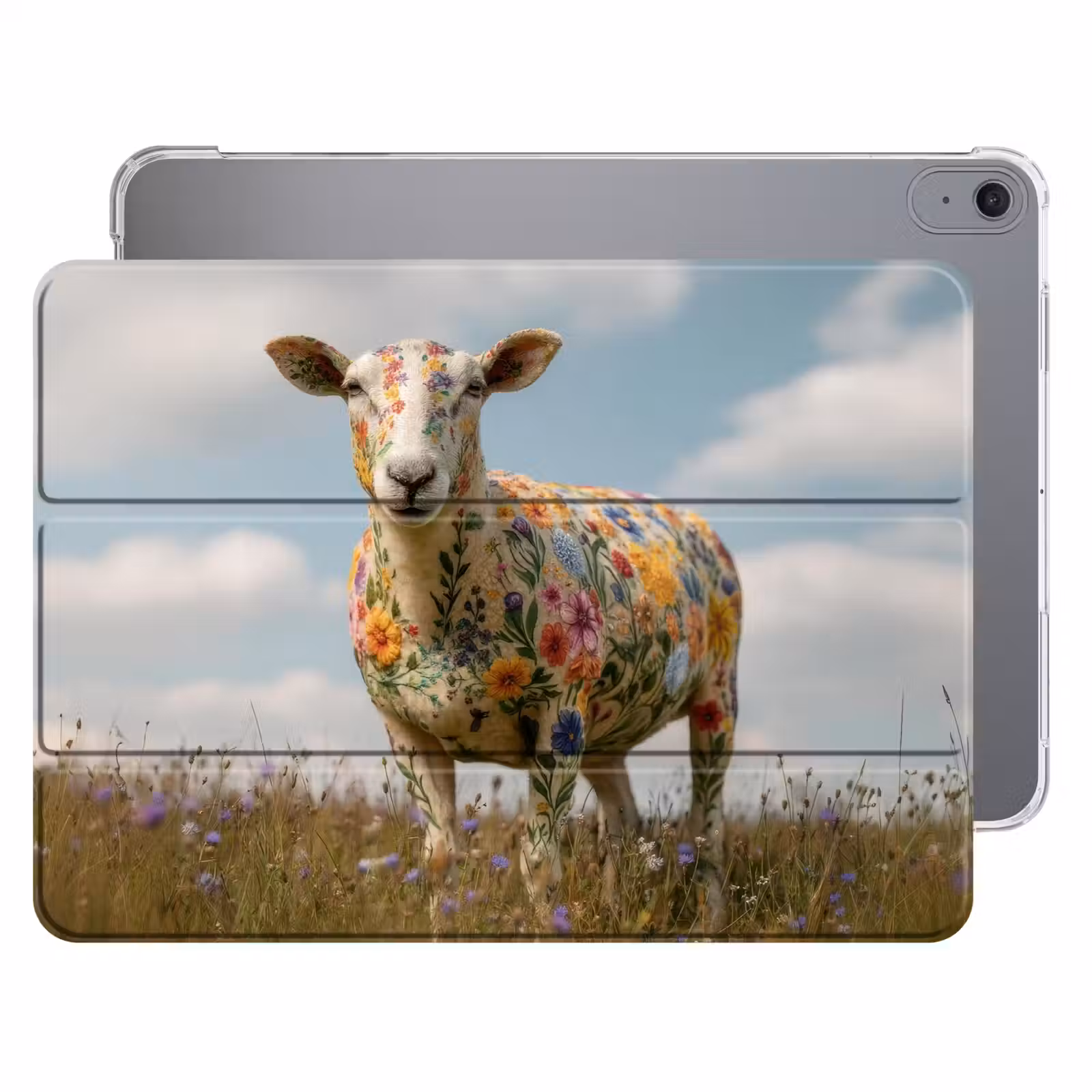 iPad hoes - Schaap - Bloemen - Weide — 1