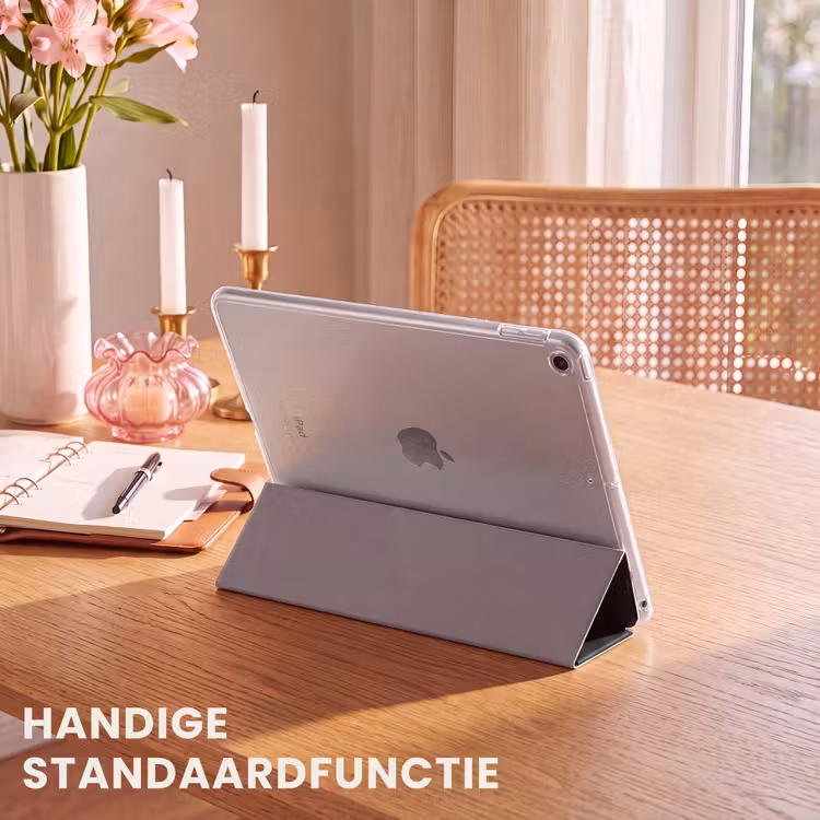iPad hoes - Duif - Bloemen - Wit - Zwart — 3