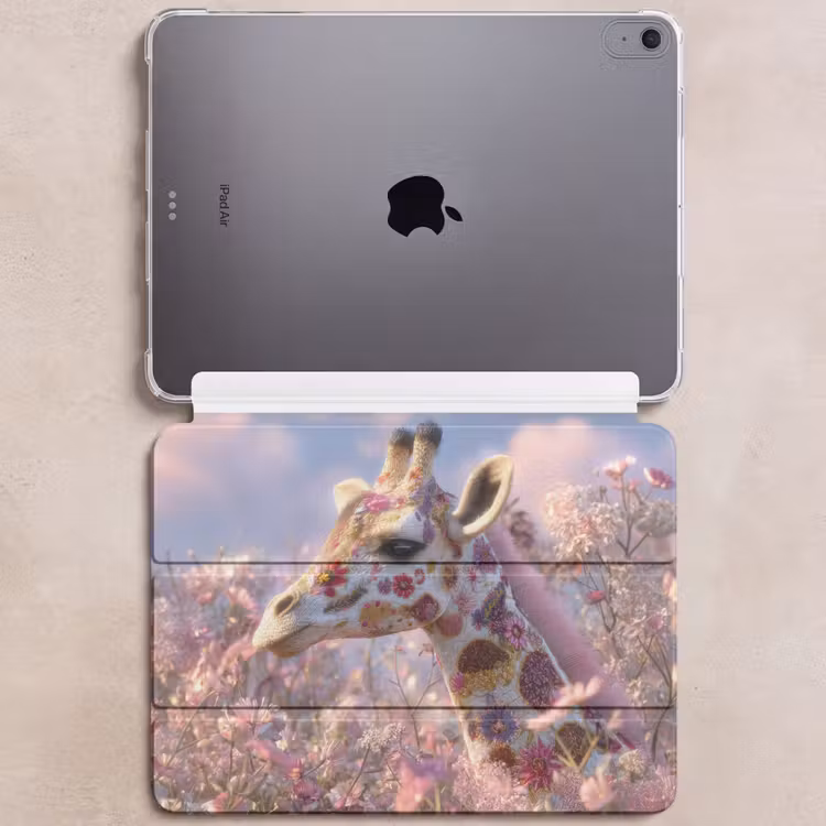 iPad hoes - Giraffe - Bloemen - Roze — 6