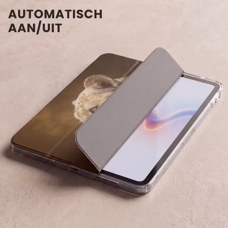 iPad hoes - Leeuwin - Bloemen - Wit - Goud — 5