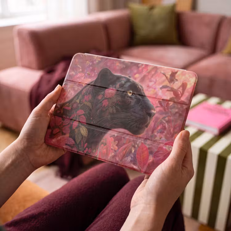 iPad hoes - Luipaard - Bloemen - Roze — 4