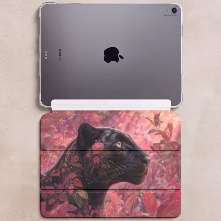 iPad hoes - Luipaard - Bloemen - Roze — 6
