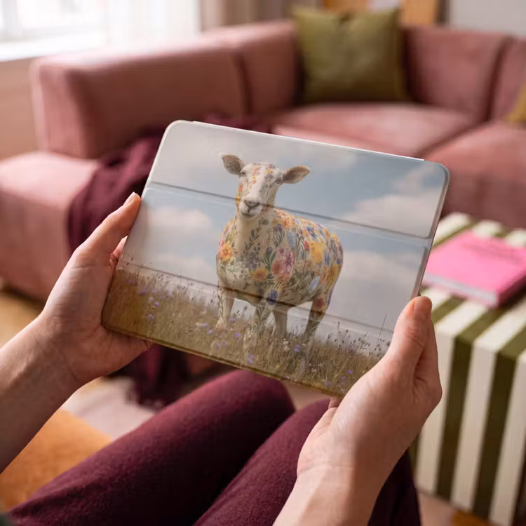 iPad hoes - Schaap - Bloemen - Weide — 4