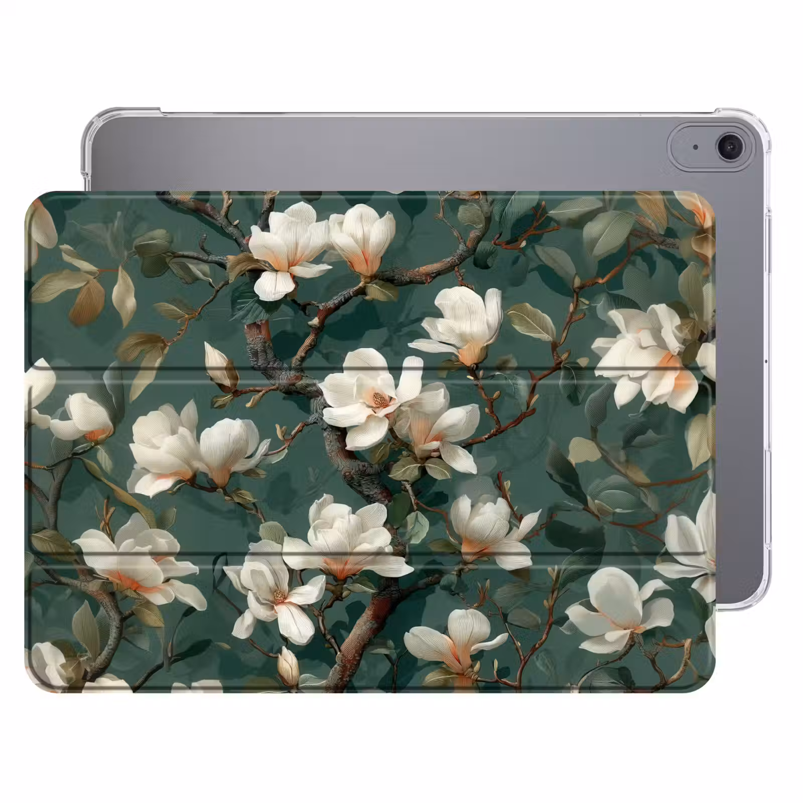iPad hoes - Bloemen - Takken - Wit - Klassiek — 1