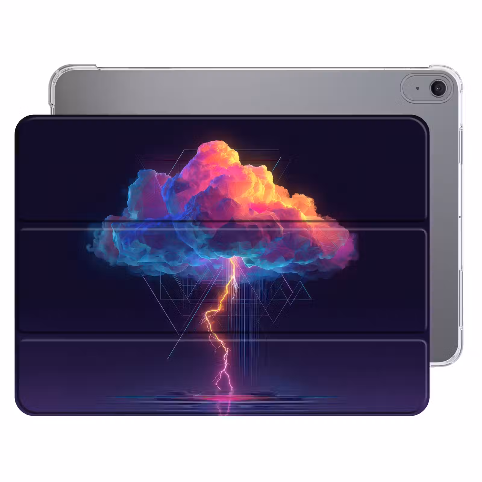iPad hoes - Donderwolk - Bliksemschicht - Licht - Blauw — 1
