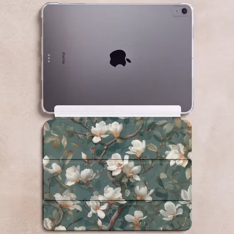 iPad hoes - Bloemen - Takken - Wit - Klassiek — 6