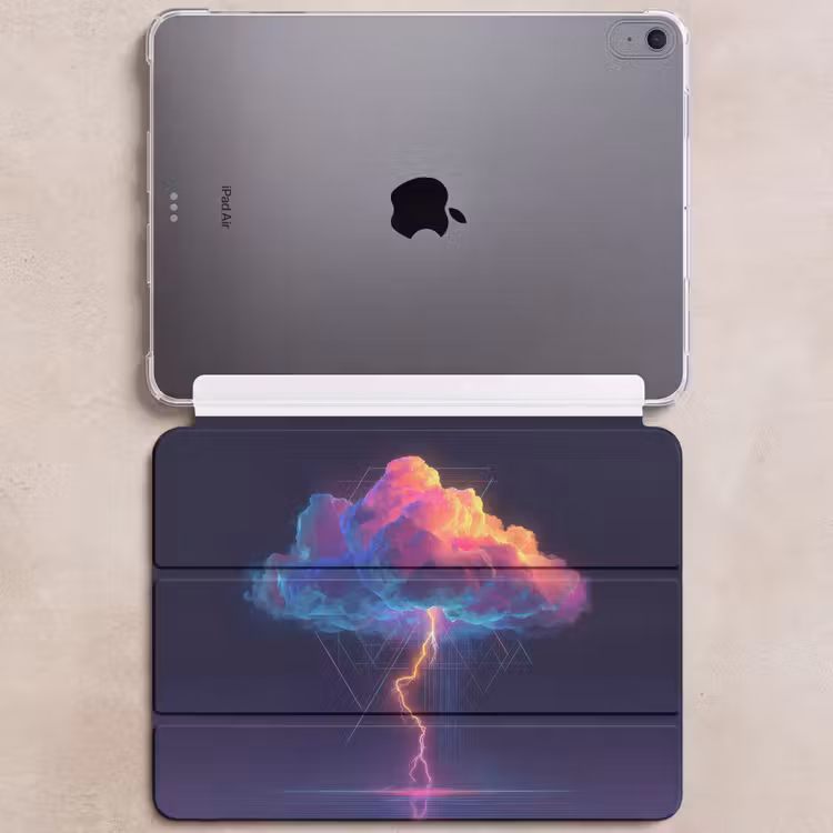 iPad hoes - Donderwolk - Bliksemschicht - Licht - Blauw — 6