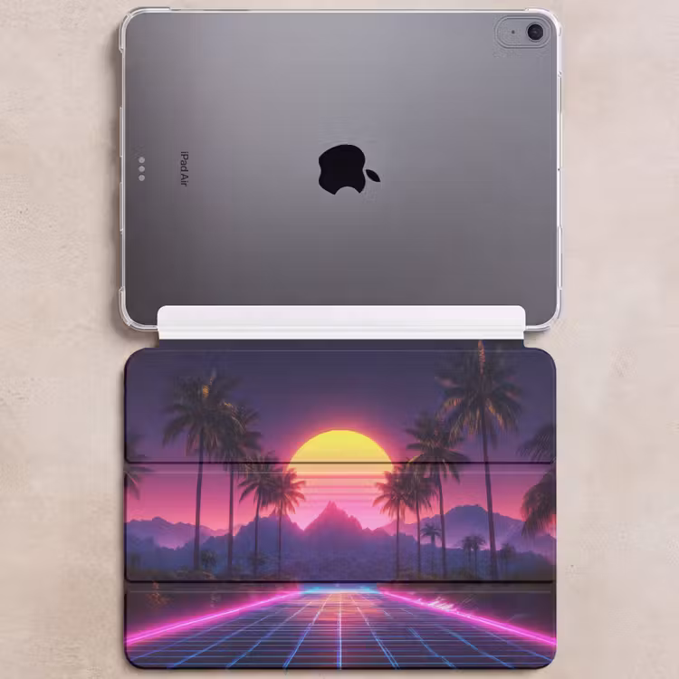 iPad hoes - Horizon - Palmbomen - Bergen - Geel — 6