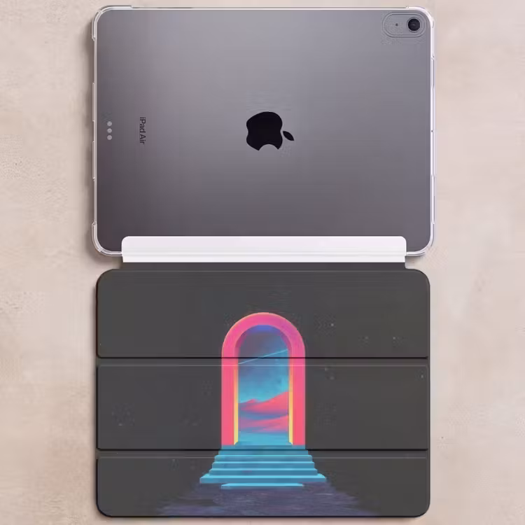 iPad hoes - Poortje - Landschap - Sterrenhemel - Roze — 6