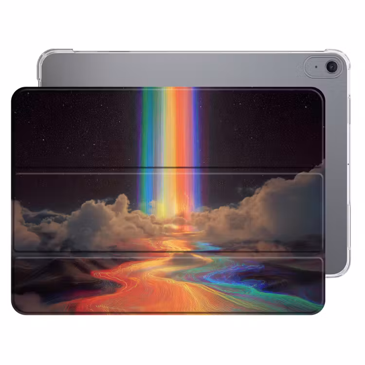iPad hoes - Regenboog - Verticaal - Sterrenhemel - Wolken — 1
