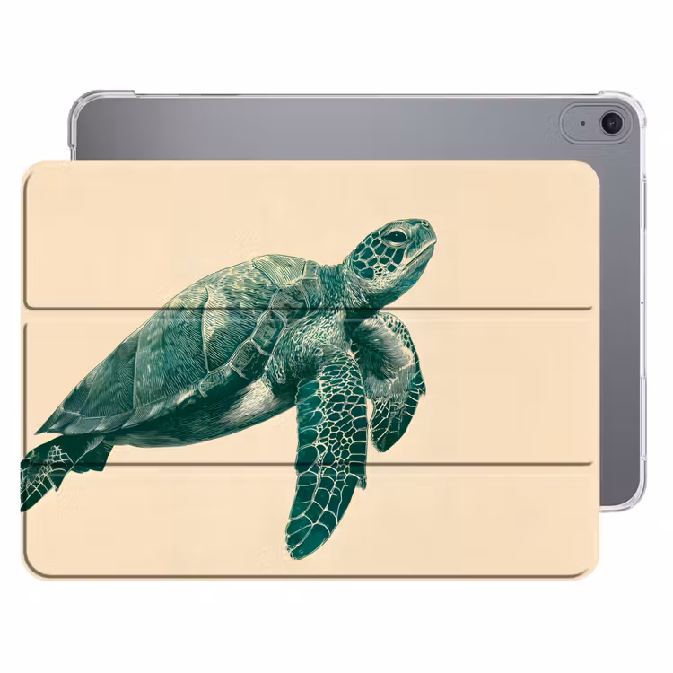 iPad hoes - Schildpad - Sierlijk - Groen - Schild — 1
