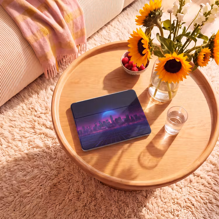 iPad hoes - Skyline - Zon - Neon - Rasterpatroon — 2