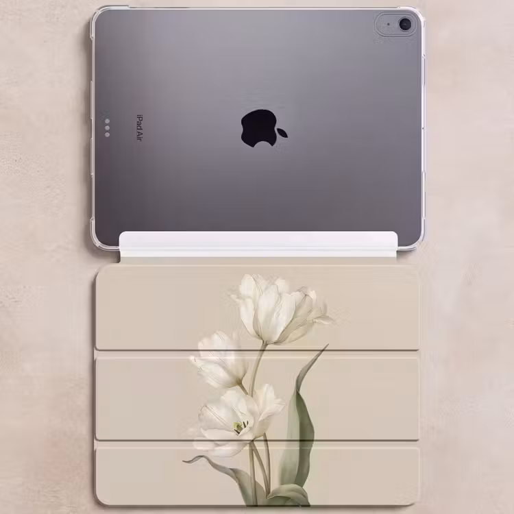 iPad hoes - Tulpen - Wit - Bladeren — 6