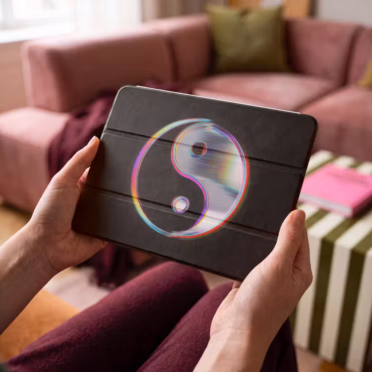 iPad hoes - Yin-Yang - Cirkel - Regenboog — 4