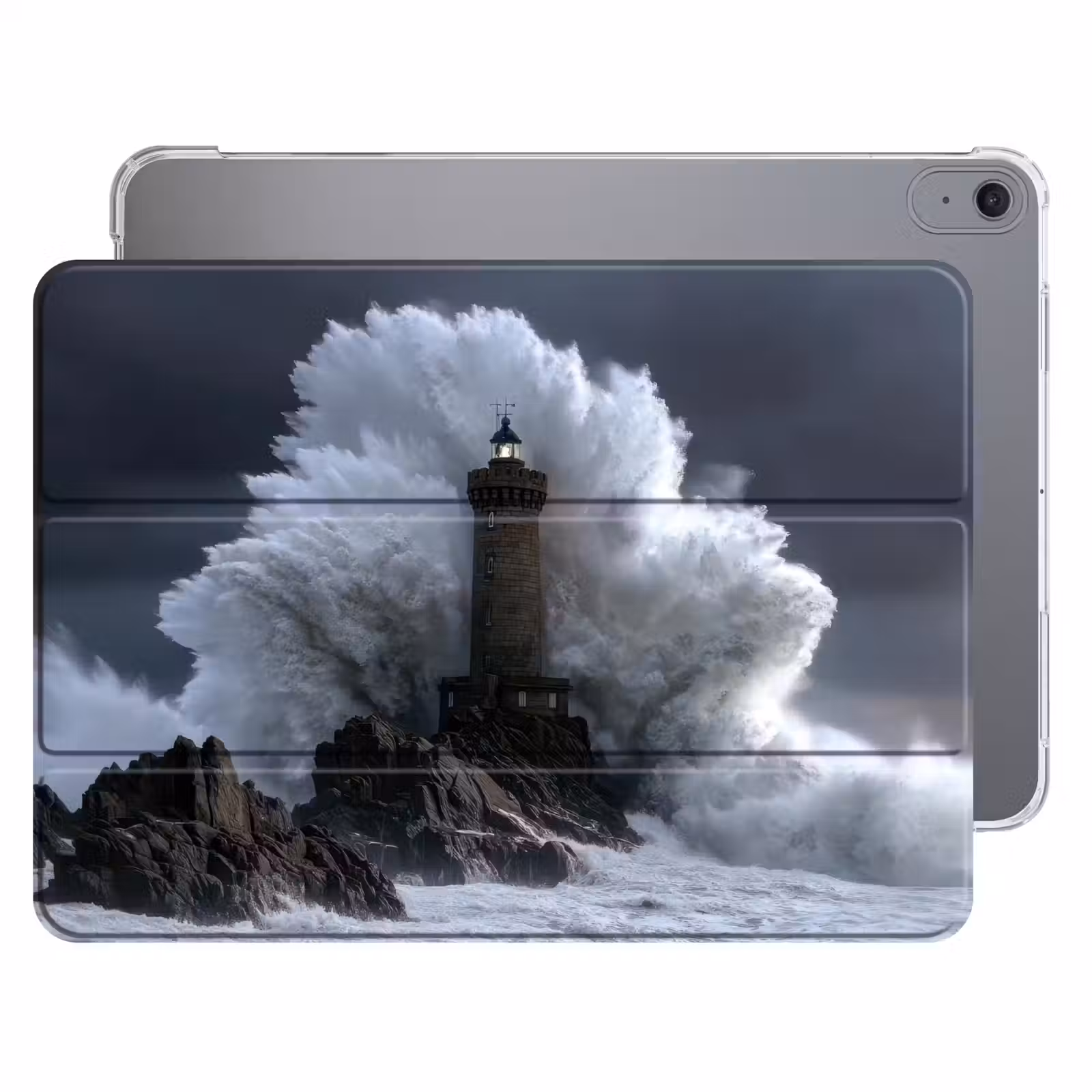 iPad hoes - Golf - Vuurtoren - Schuimend water — 1