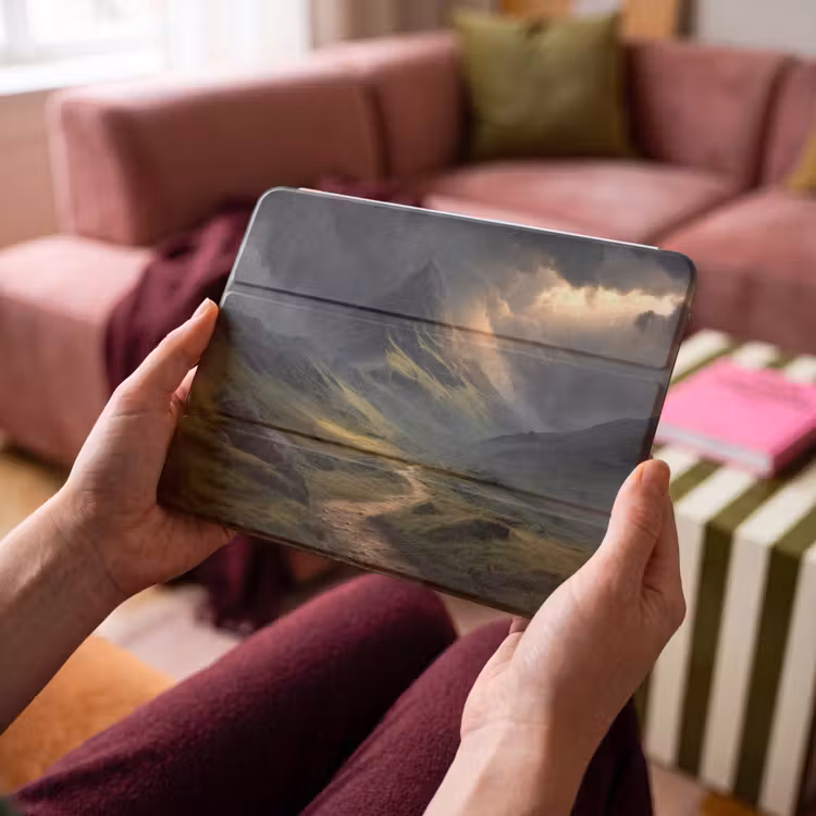 iPad hoes - Bergen - Kronkelpad - Groen - Wolken — 4