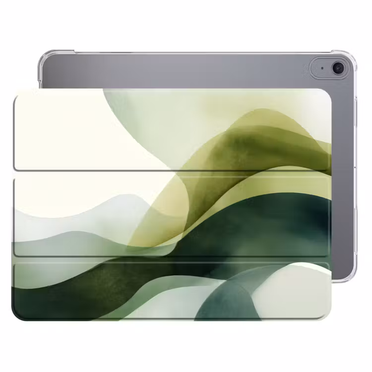 iPad hoes - Golven - Abstract - Lichtgroen - Sierlijk — 1