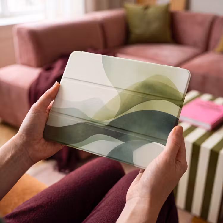 iPad hoes - Golven - Abstract - Lichtgroen - Sierlijk — 4