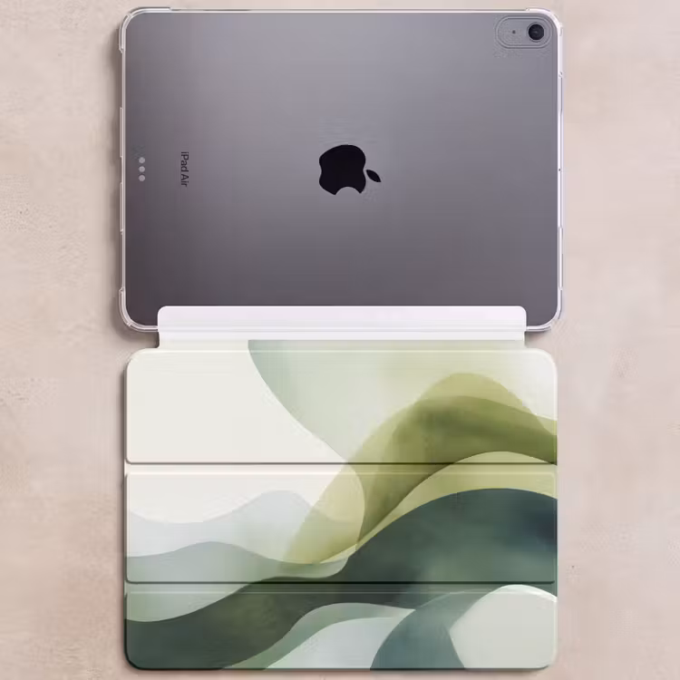 iPad hoes - Golven - Abstract - Lichtgroen - Sierlijk — 6