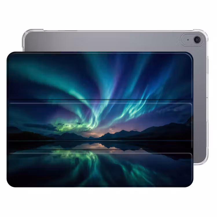 iPad hoes - Noorderlicht - Kleurrijk - Bergmeer — 1