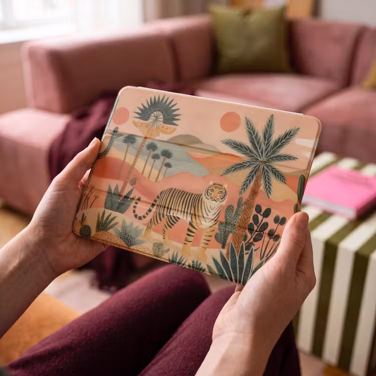 iPad hoes - Tijger - Palmen - Cactus - Oranje — 4