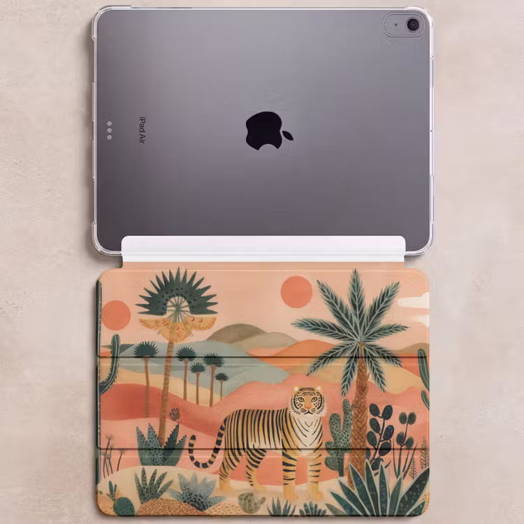 iPad hoes - Tijger - Palmen - Cactus - Oranje — 6