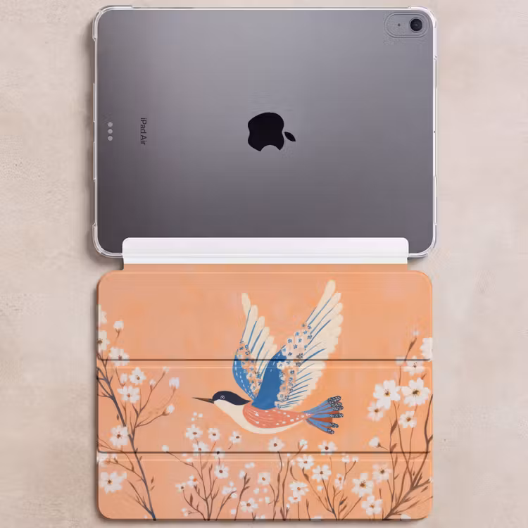 iPad hoes - Vogel - Bloesemtakken - Warm - Kleurrijk — 6