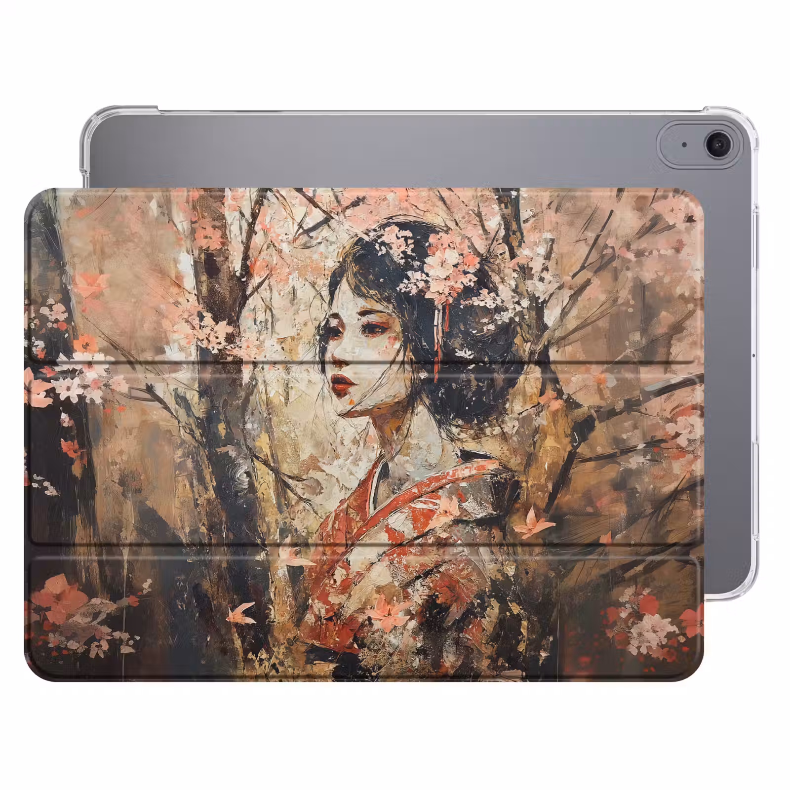iPad hoes - Kimono - Vrouw - kersenbomen — 1