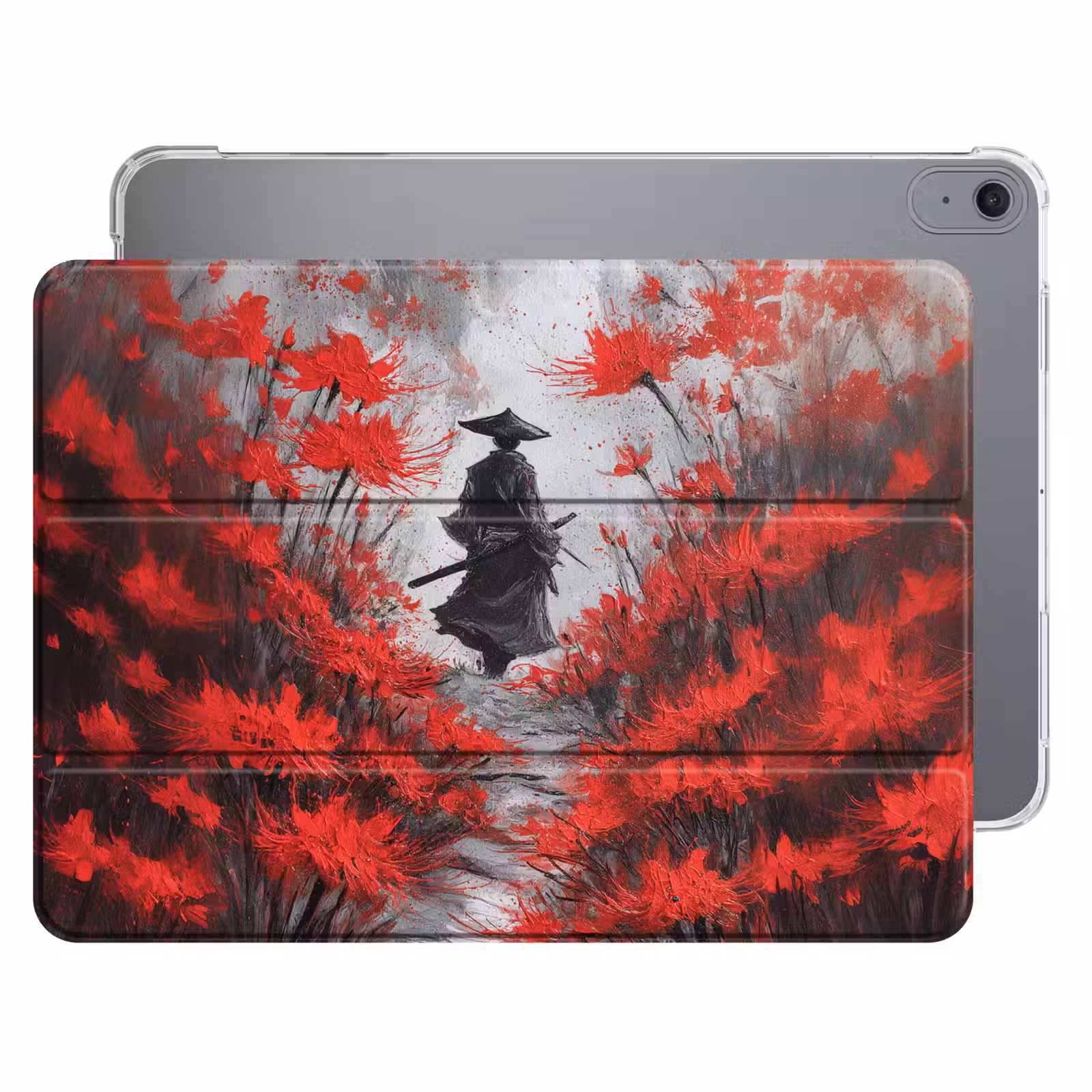 iPad hoes - Rode bloemen - mistig - Man — 1