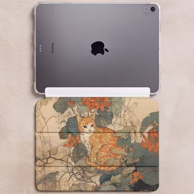 iPad hoes - Kat - Sierlijk - Bloemen — 6