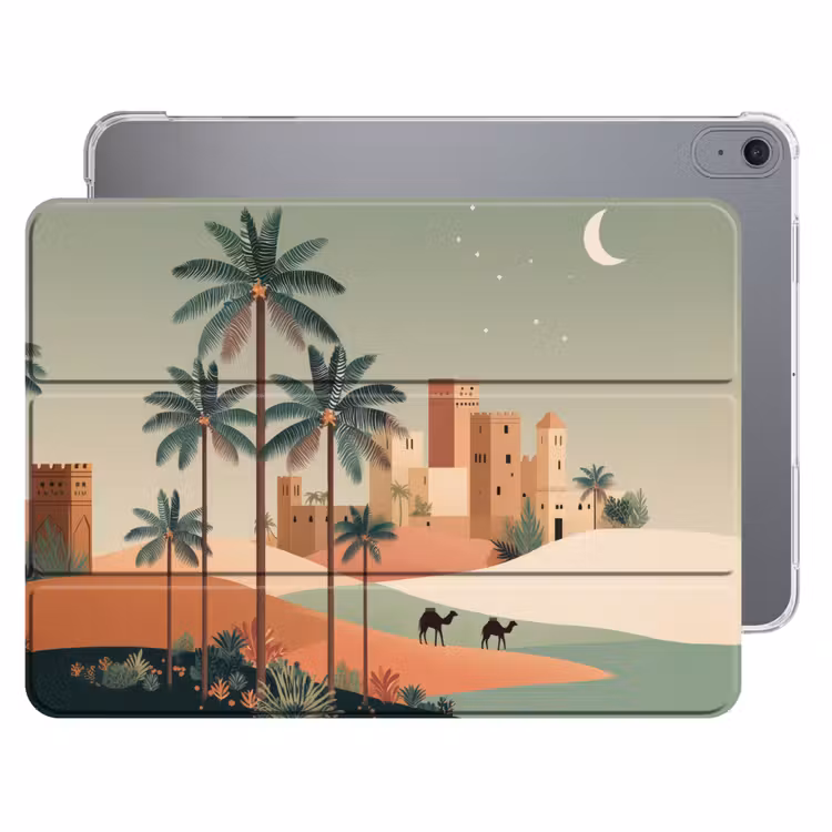 iPad hoes - Nachtlandschap - Kamelen - Sterren - zandduinden — 1