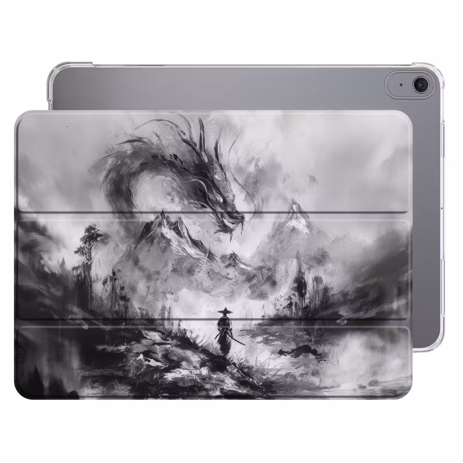iPad hoes - Krijger - Draak - Grijs — 1