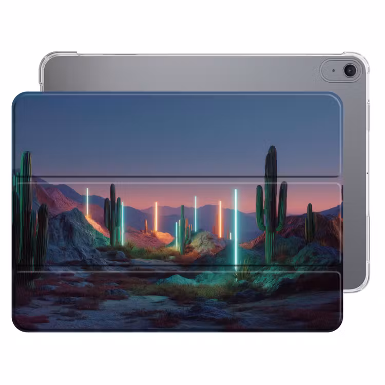 iPad hoes - Cactus - Lichtzuilen - Zonsondergang — 1