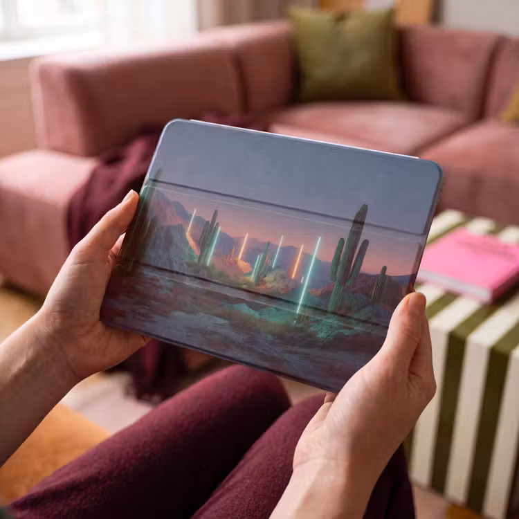 iPad hoes - Cactus - Lichtzuilen - Zonsondergang — 4
