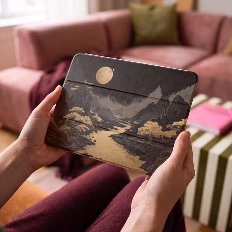 iPad hoes - Gouden rivier - Bergen - Maan - Sterrenhemel — 4