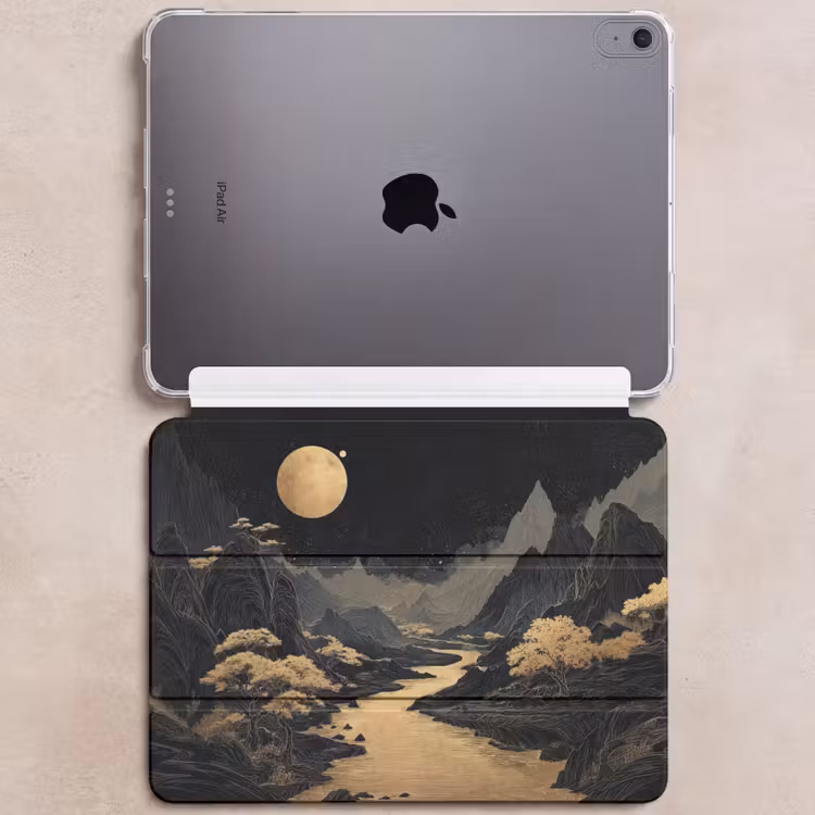 iPad hoes - Gouden rivier - Bergen - Maan - Sterrenhemel — 6