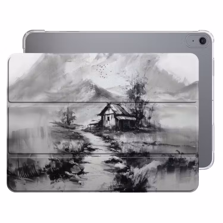 iPad hoes - Hut - Grijs - Bergen - Mistig — 1