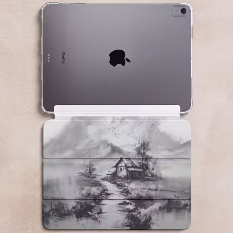 iPad hoes - Hut - Grijs - Bergen - Mistig — 6