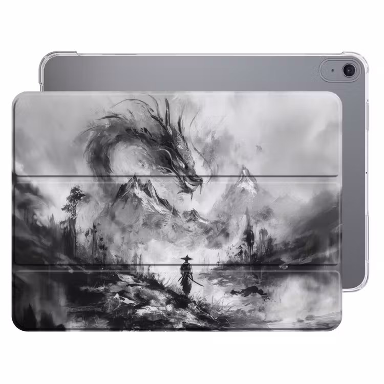 iPad hoes - Krijger - Draak - Grijs — 1
