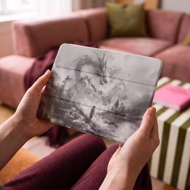 iPad hoes - Krijger - Draak - Grijs — 4