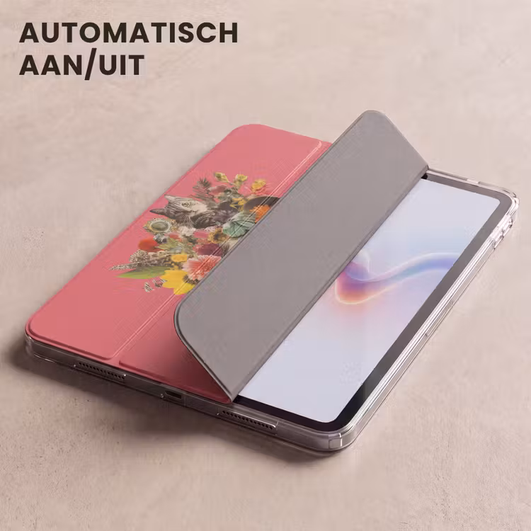 iPad hoes - Meisje - Kopje - Bloemen - Roze — 5
