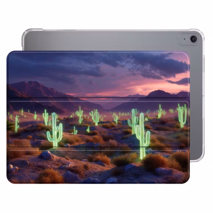 iPad hoes - Neon cactussen - Woestijn - Zonsondergang — 1