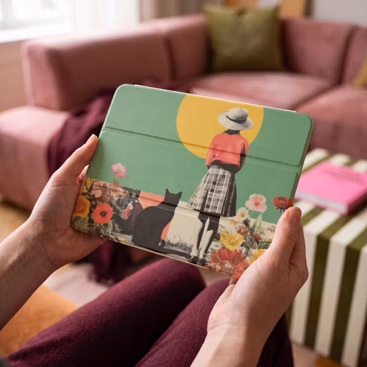 iPad hoes - Retro - Meisje - Kat - Zon — 4